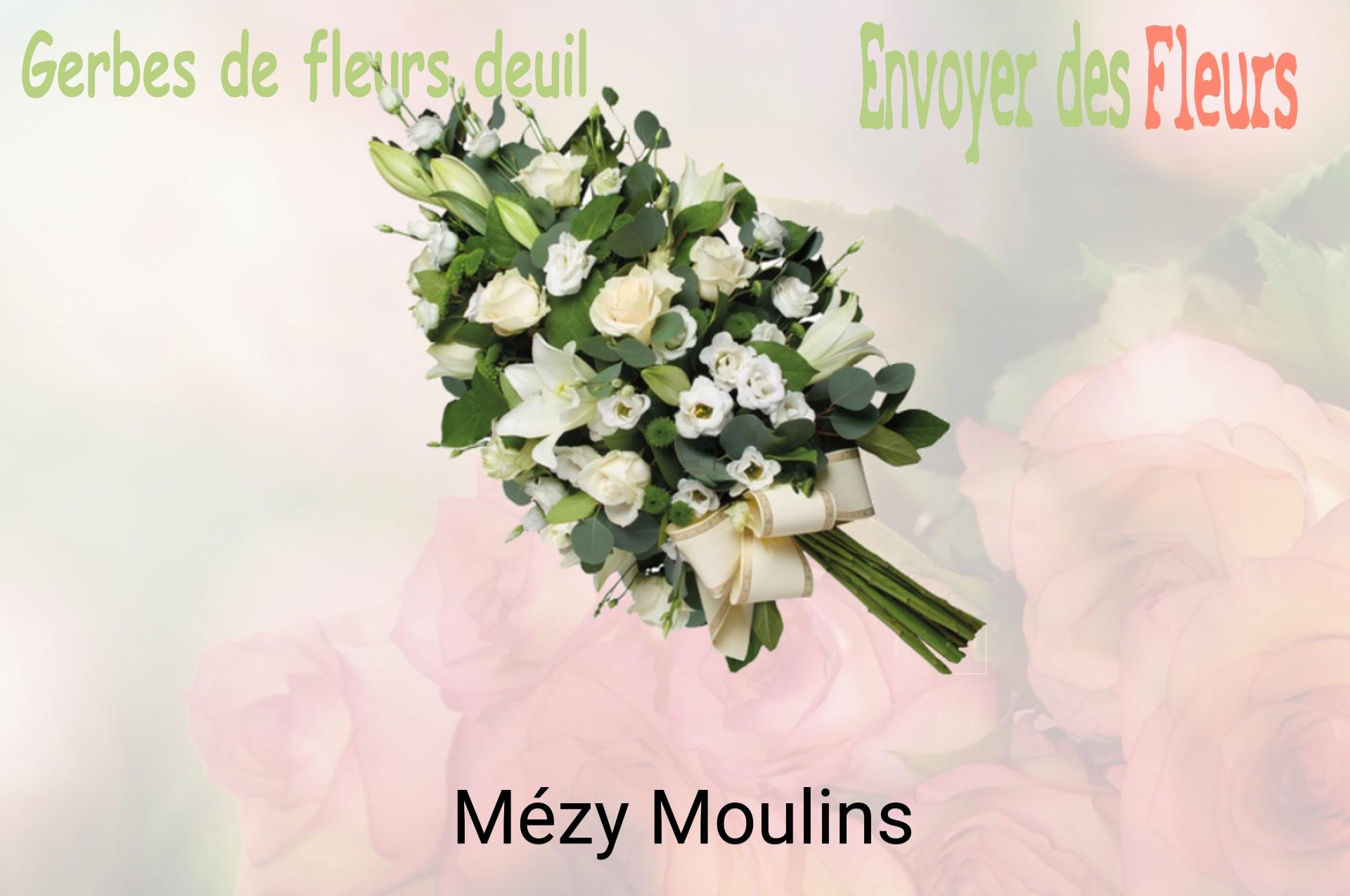 Gerbe de fleurs de deuil livrée à Mézy-Moulins